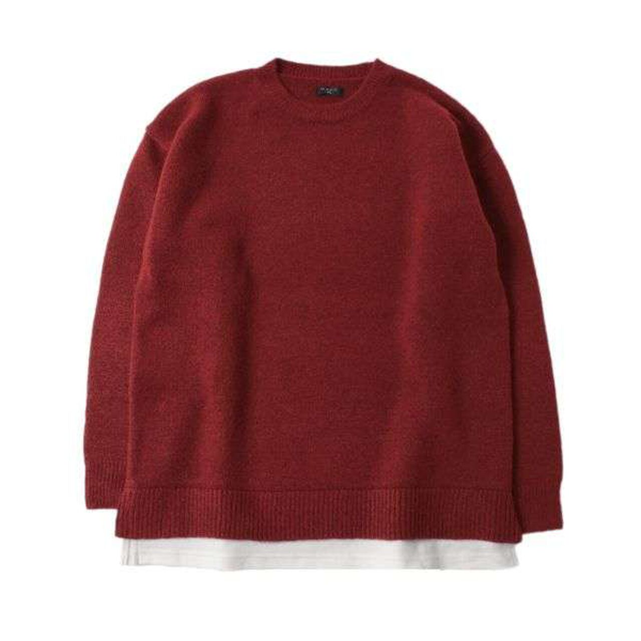 Layered Hem Airy Knitwear [Machine Washable],Light gray, large image number 23