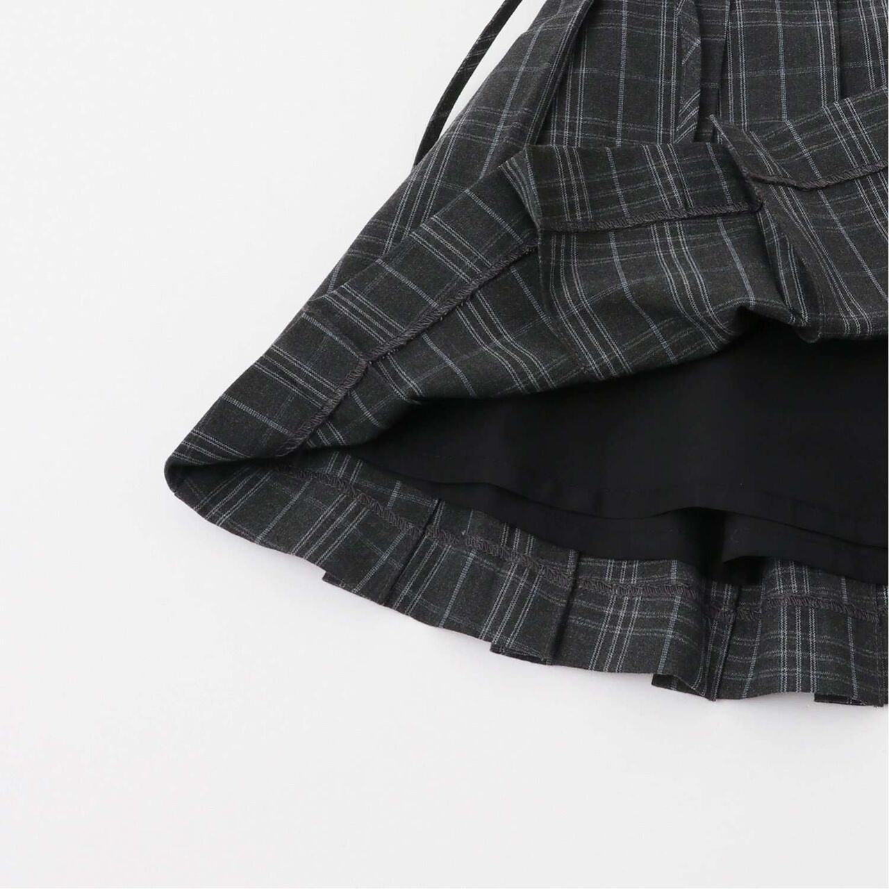 Pleated Skirt & Flared Pants Set,Gray, large image number 8