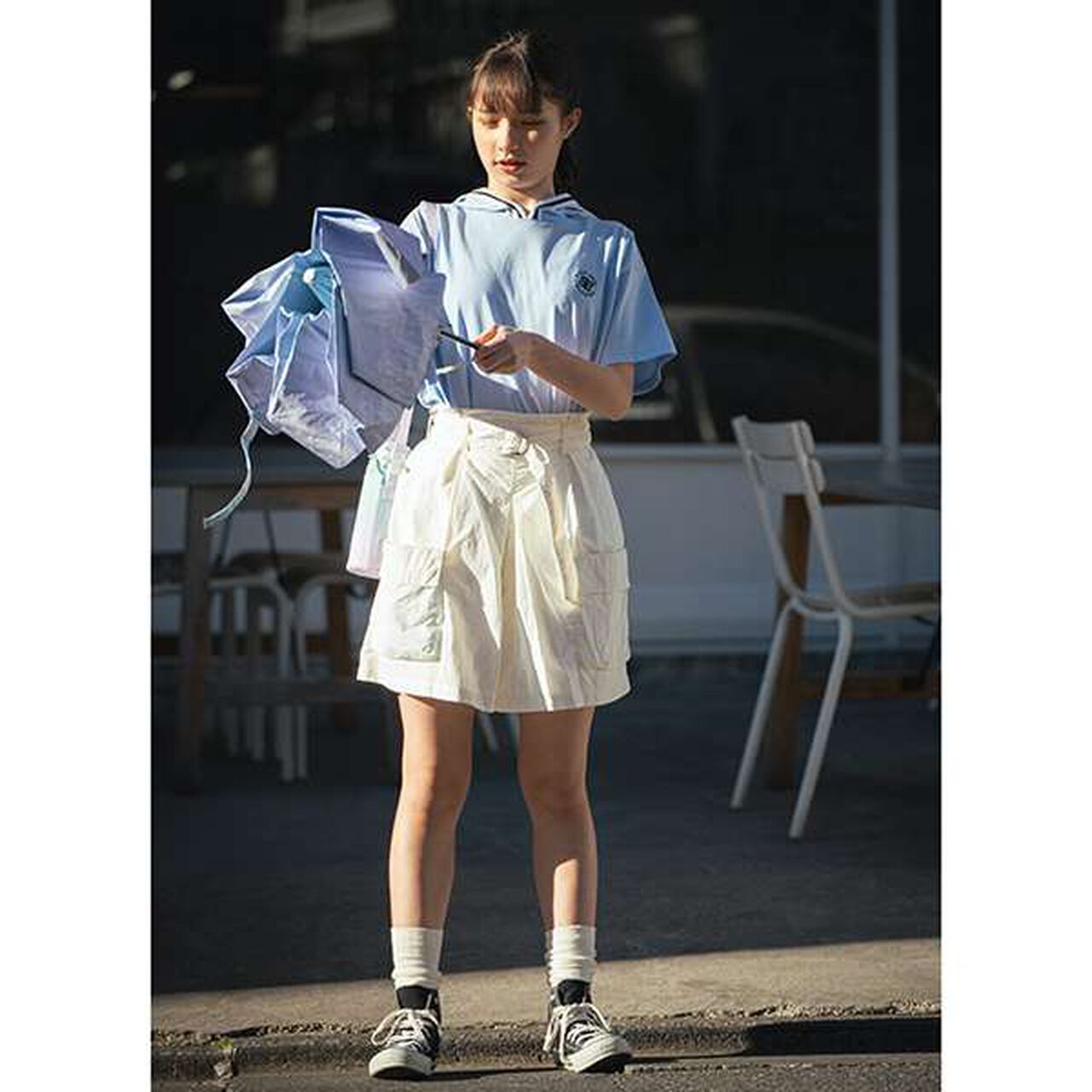 Cargo Culottes,Black, large image number 4