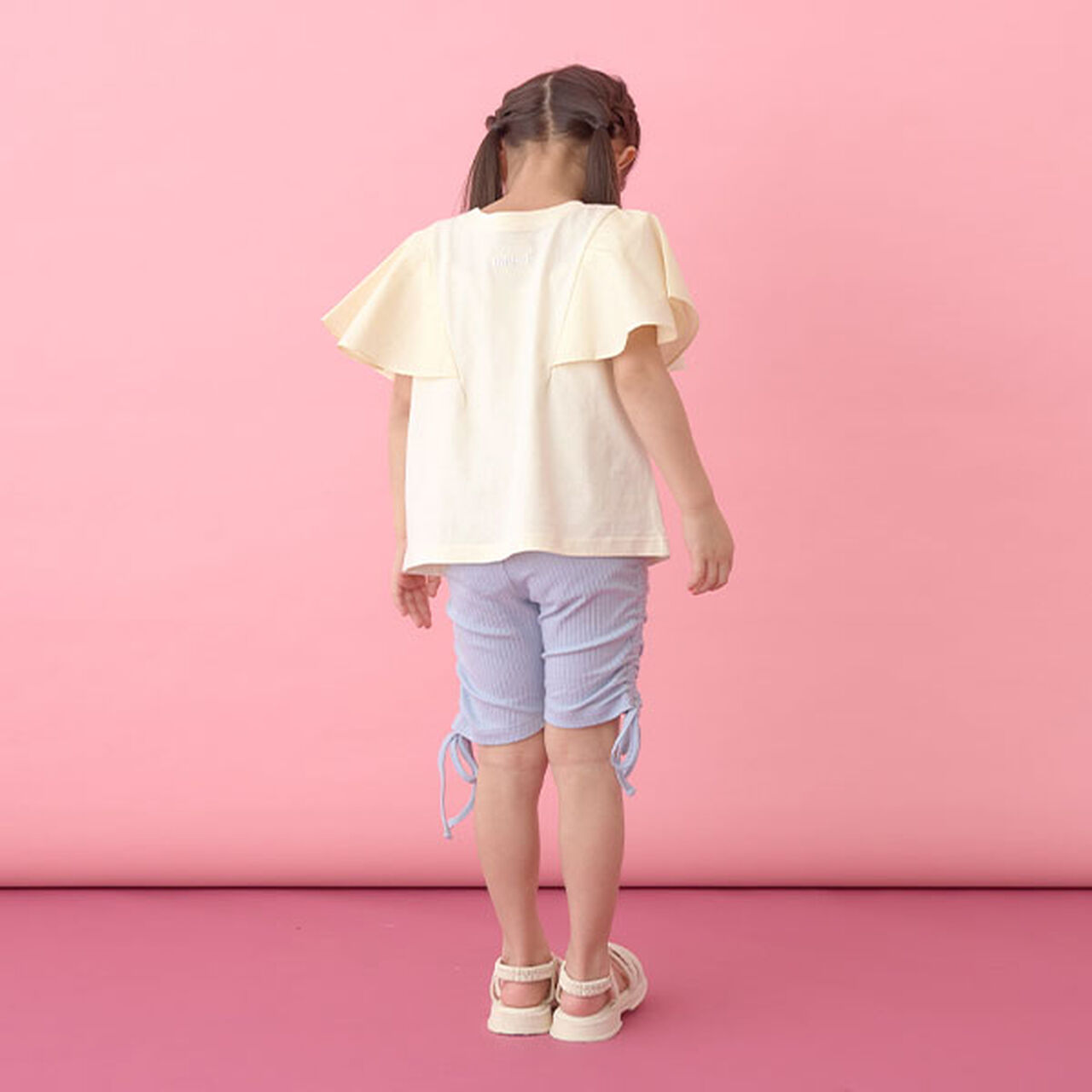 [Reversible] Soft Cotton Flare Sleeve T-Shirt,Moderate pink, large image number 13