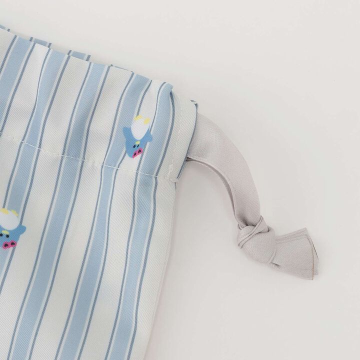 [Water Repellent] All-Over Pattern Travel Drawstring Pouch,Light blue, medium image number 3