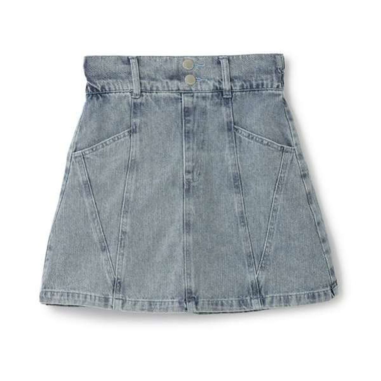 Color-Block A-Line Skirt Shorts,Ivory, large image number 8