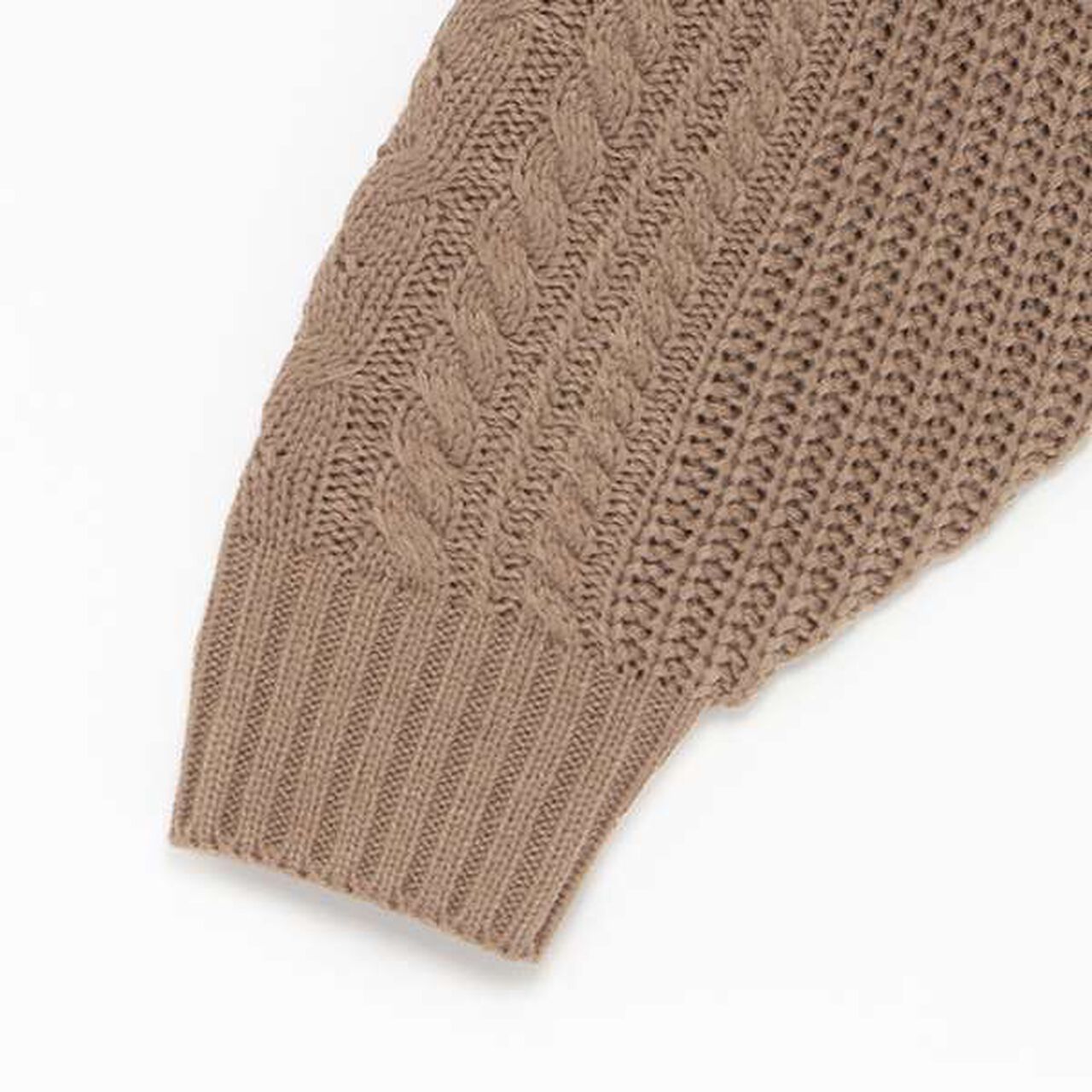 Washable Cable Knit Cardigan,Ivory, large image number 17