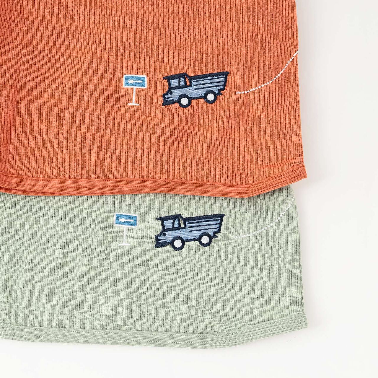 [Restock] Car Embroidery Long-Sleeve T-Shirt,Light khaki, large image number 6