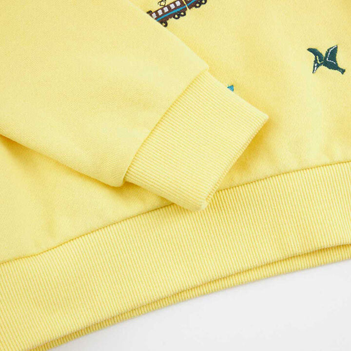 KPBOY Vehicle Dinosaur Embroidered Fleece Sweatshirt (80-150),Yellow, medium image number 18