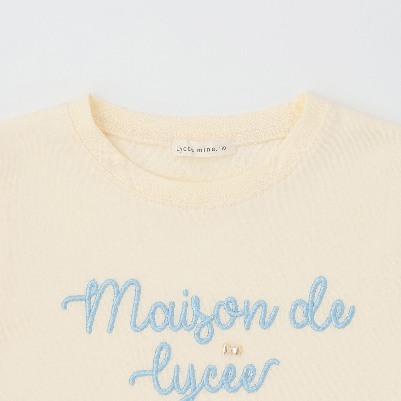 [Quick-Dry UV Non-Crumbling] Muteki T Logo Embroidery Shirred Sleeve Top,Yellow green, large image number 8