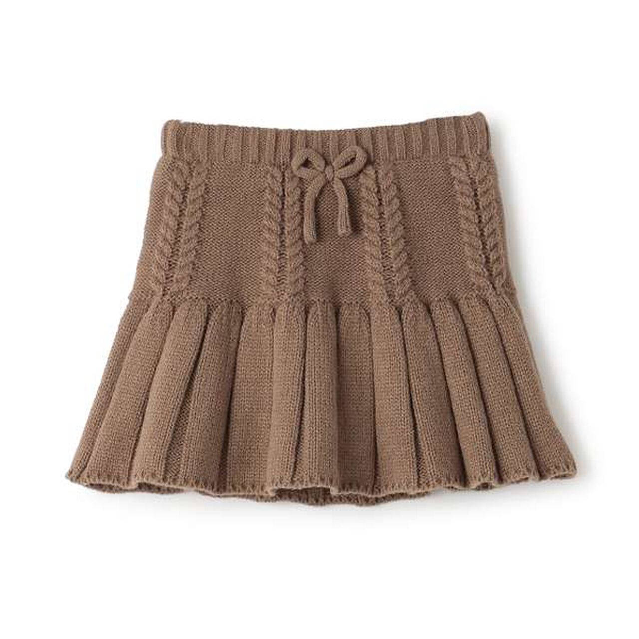 Pleated Knit Skirt,Light gray, large image number 13