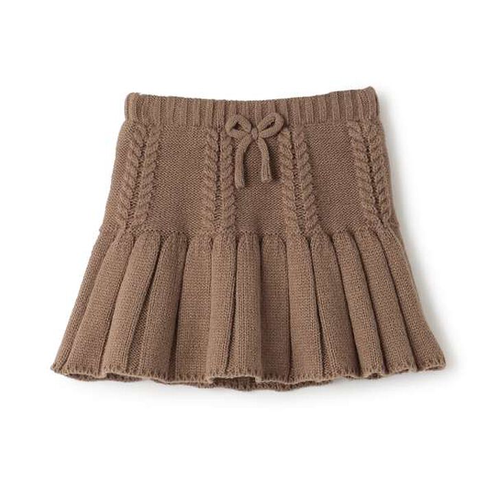 Pleated Knit Skirt,Light gray, medium image number 13