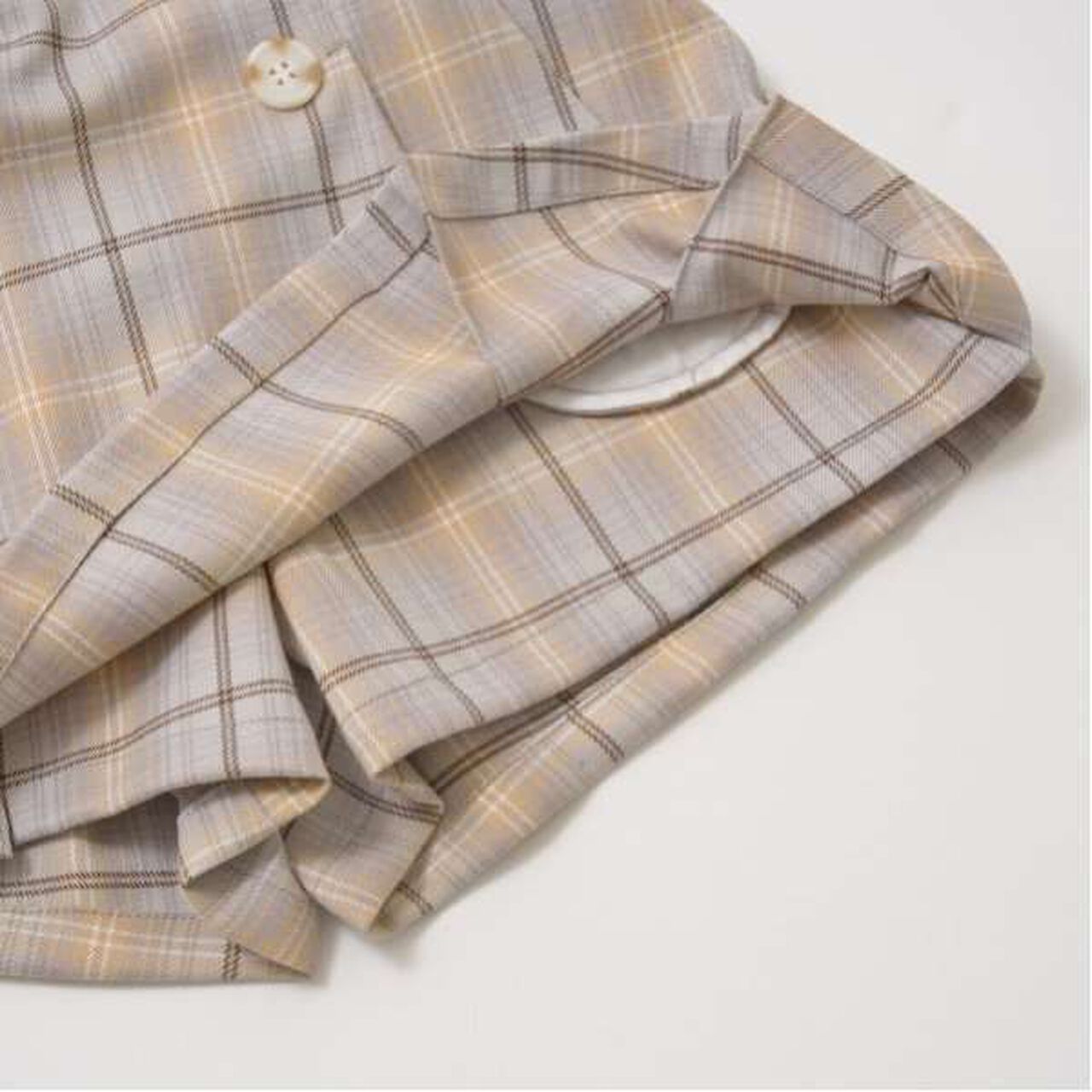 Tuck Pleated Skirt-Pants,Light gray, large image number 15