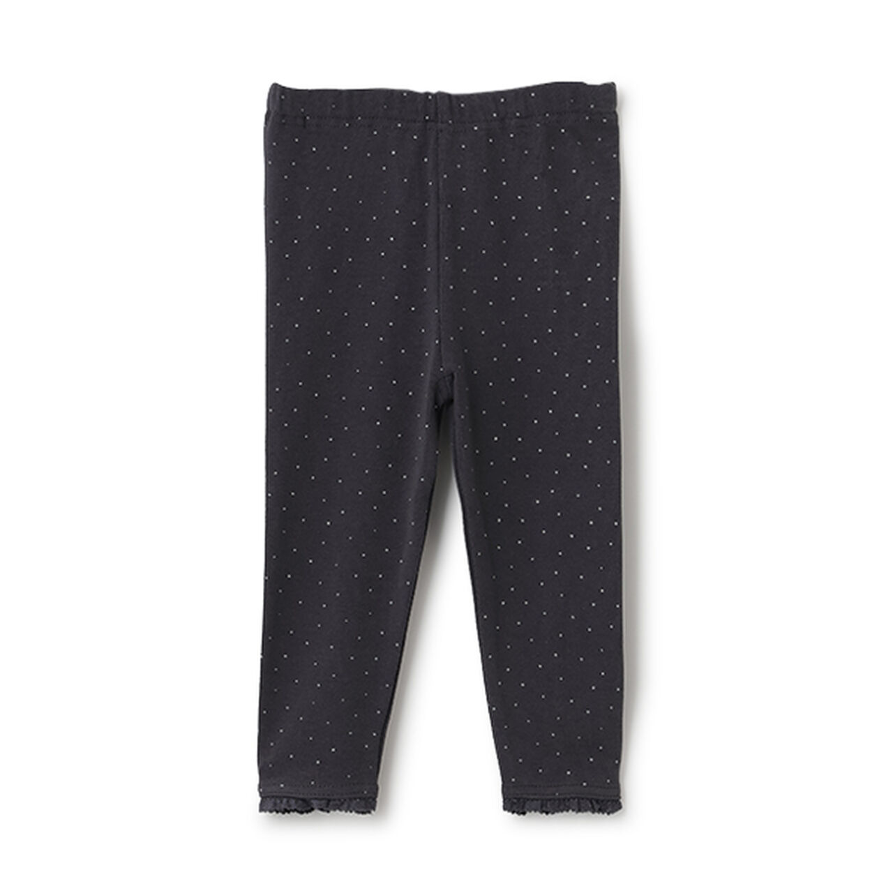 Fluffy and Soft Lace Hem Leggings,Smoke white, large image number 11