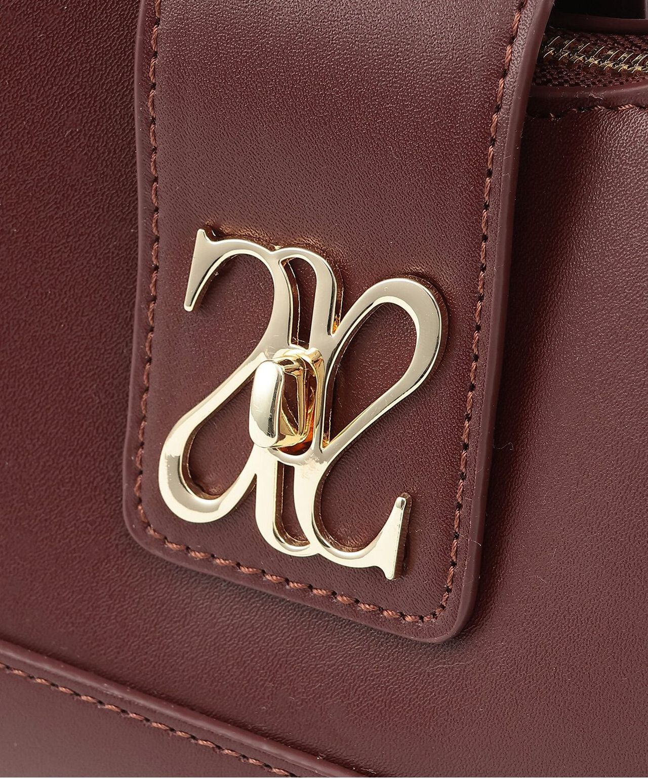 Logo Motif Shoulder Bag [Korean Fashion],Ivory, large image number 10