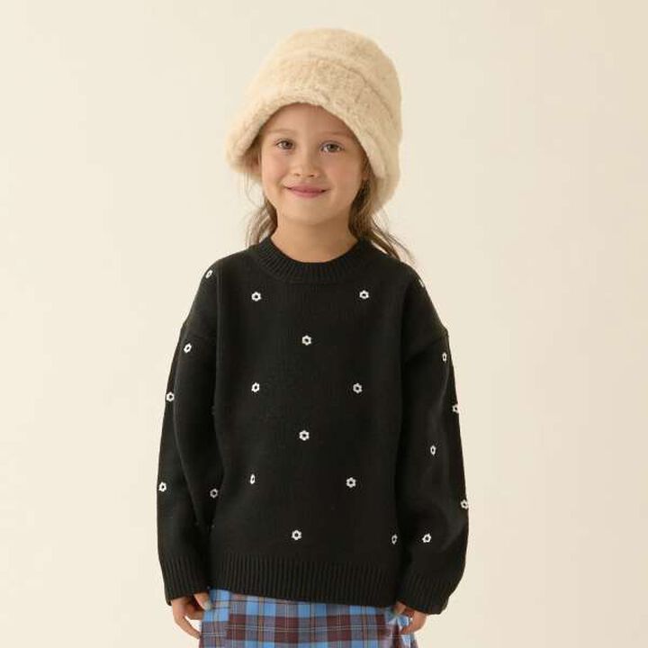 Heart & Flower Embroidered Sweater Set,Cream, medium image number 24