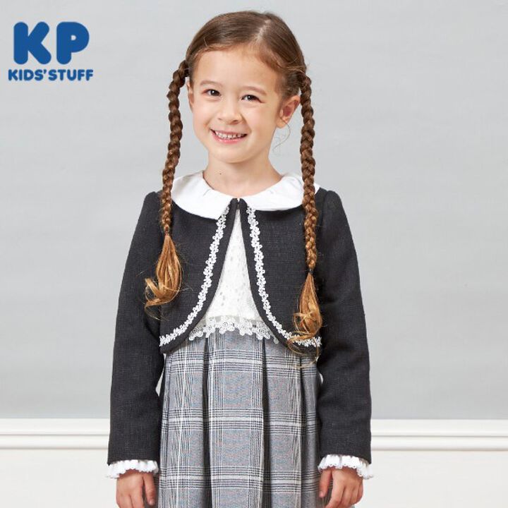 KP Tweed Bolero with Lace (110-130),, medium