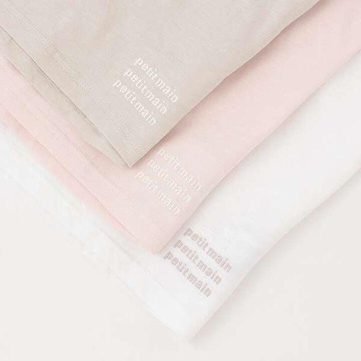 Anti-Stain Short Sleeve T-Shirt with Heart Design on Back,Light pink, medium image number 3