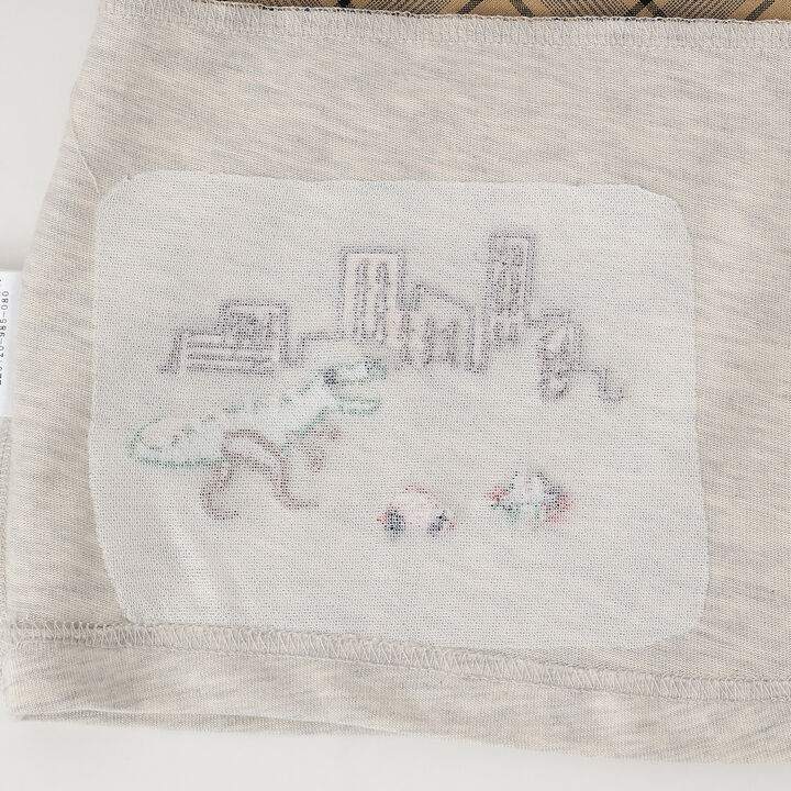 Dinosaur and City Checkered Long-Sleeve T-Shirt,Smoke white, medium image number 7