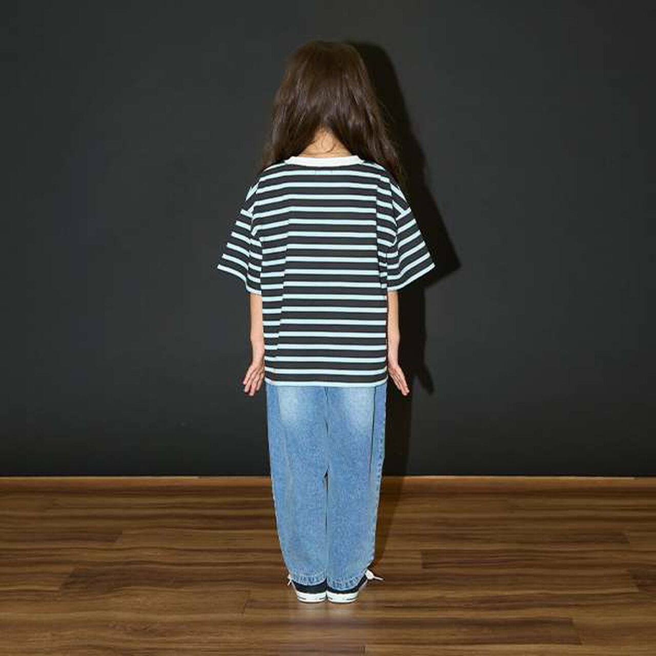 [Kaiteki Tenjiku] Print Stripe Big T-Shirt,Mustard, large image number 9
