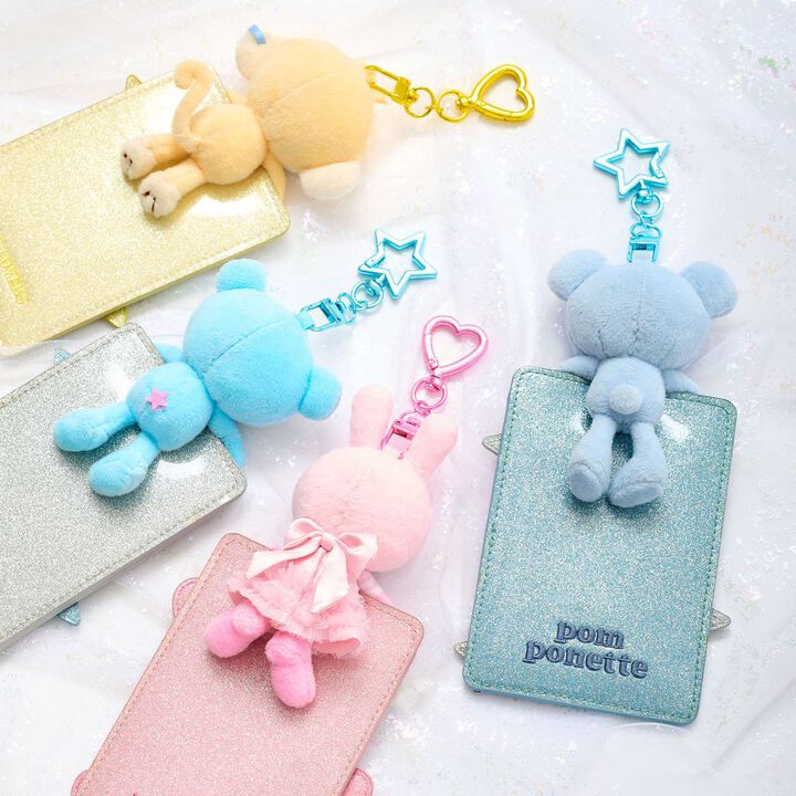 Sparkling Mint-kun Card Case with Playful Pop-Up Design,Sax blue, medium image number 7