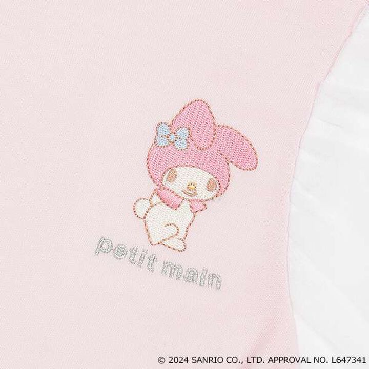 Sanrio Tulle Puff Sleeve 3/4 Long T-Shirt,Off white, medium image number 15