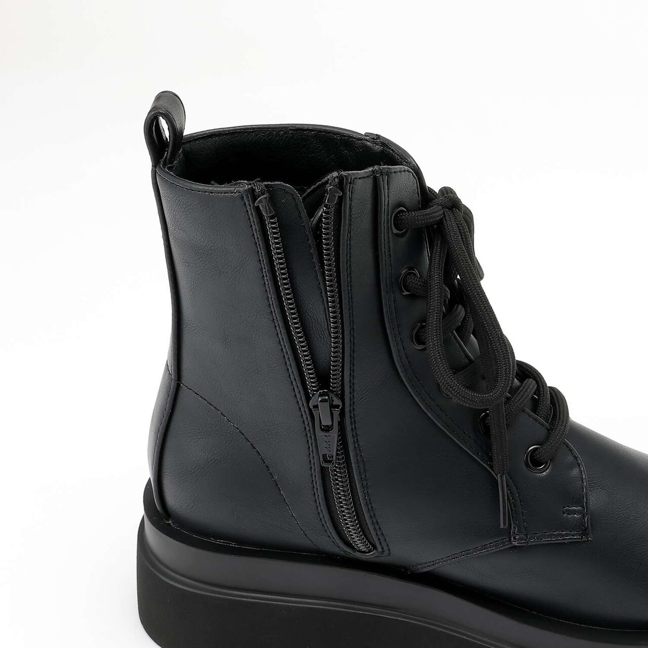 Lace-Up Boots,Black, large image number 4