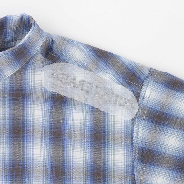 Ombre Checkered Short-Sleeve Shirt,Khaki, medium image number 8
