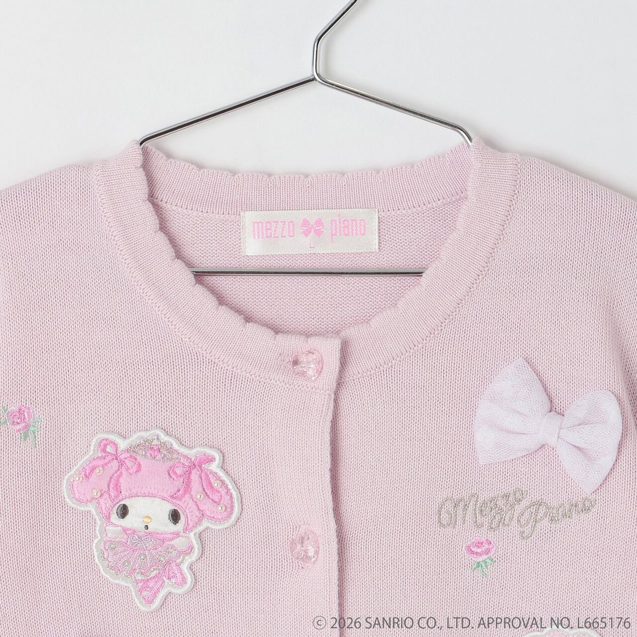 My Melody / My Sweet Piano Cardigan,Light pink, large image number 3
