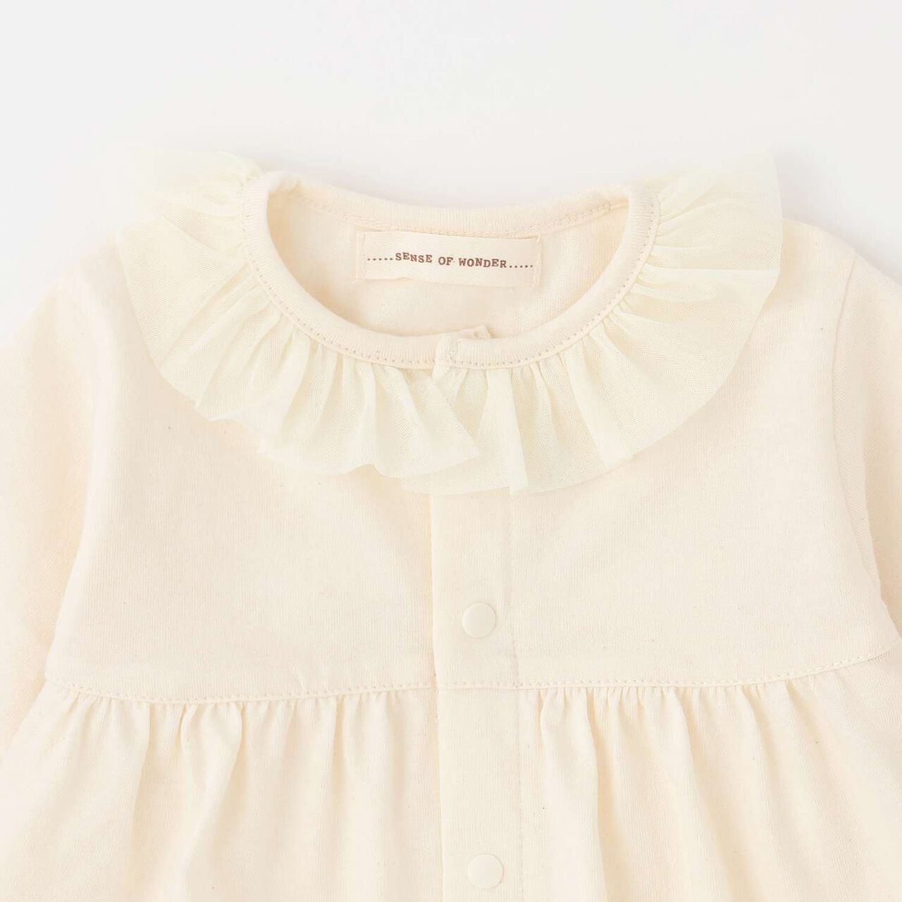 Wild Strawberry Lace Apron 2 WAY All-in-One [Organic] [Made in Japan],Pearl white, large image number 5