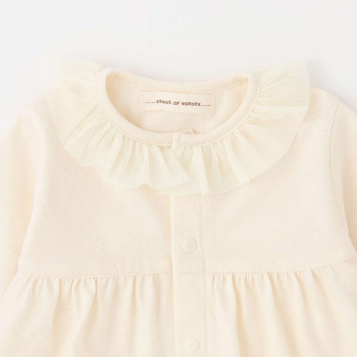 Wild Strawberry Lace Apron 2 WAY All-in-One [Organic] [Made in Japan],Pearl white, medium image number 5