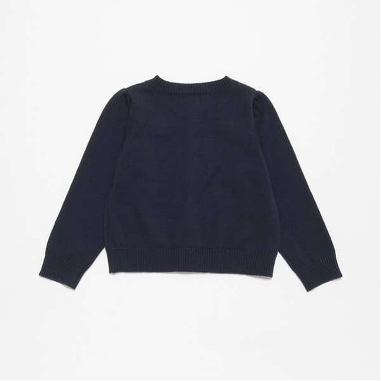 Ribbon Knit Cardigan,Sax blue, large image number 4