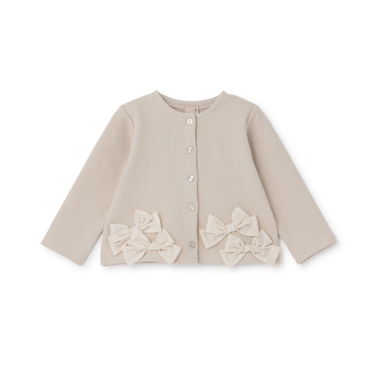 Link Ribbon Cardigan,Light beige, large image number 10