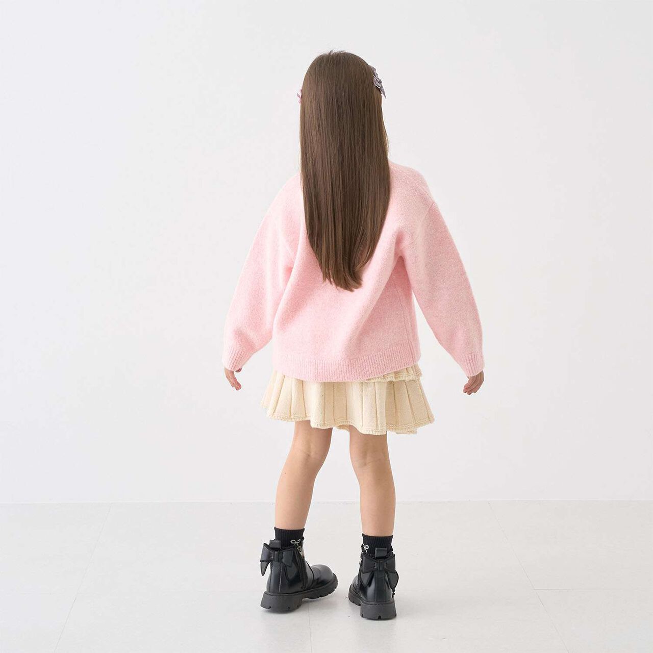 [Safe/Inner Shorts Included] Washable Tiered Knit Skirt,Greige, large image number 2