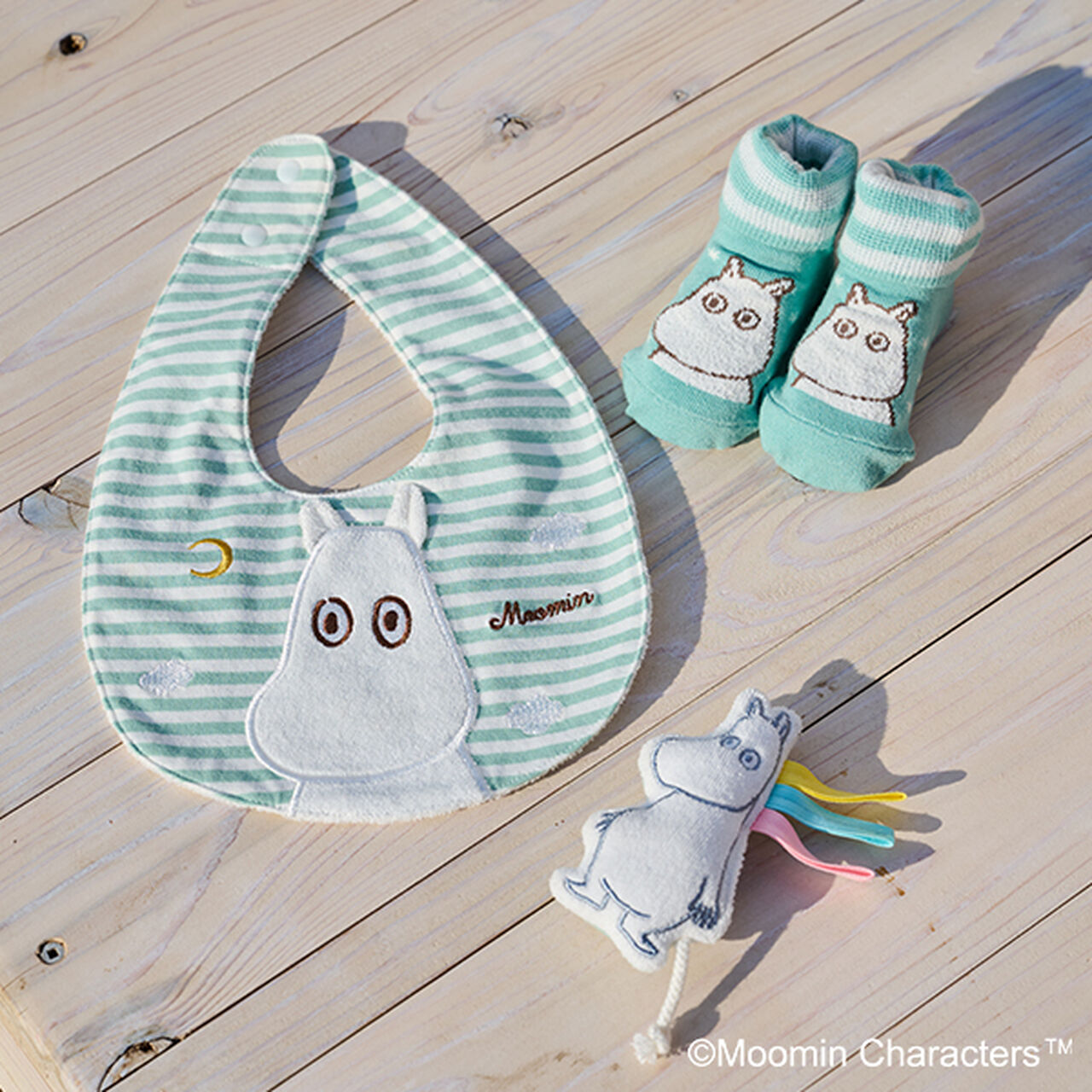 MOOMIN Nyoro Nyoro Bib,Light green, large image number 11