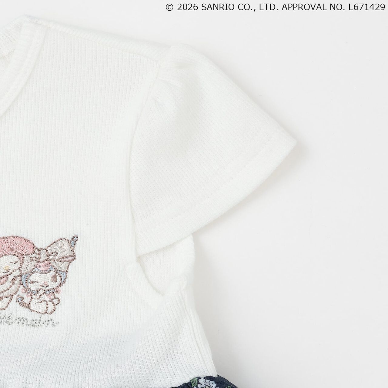 [Sanrio Characters/Cool Sensation] Short-Sleeve Fabric Combo One-Piece Dress,Red, large image number 6