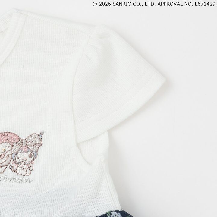 [Sanrio Characters/Cool Sensation] Short-Sleeve Fabric Combo One-Piece Dress,Red, medium image number 6