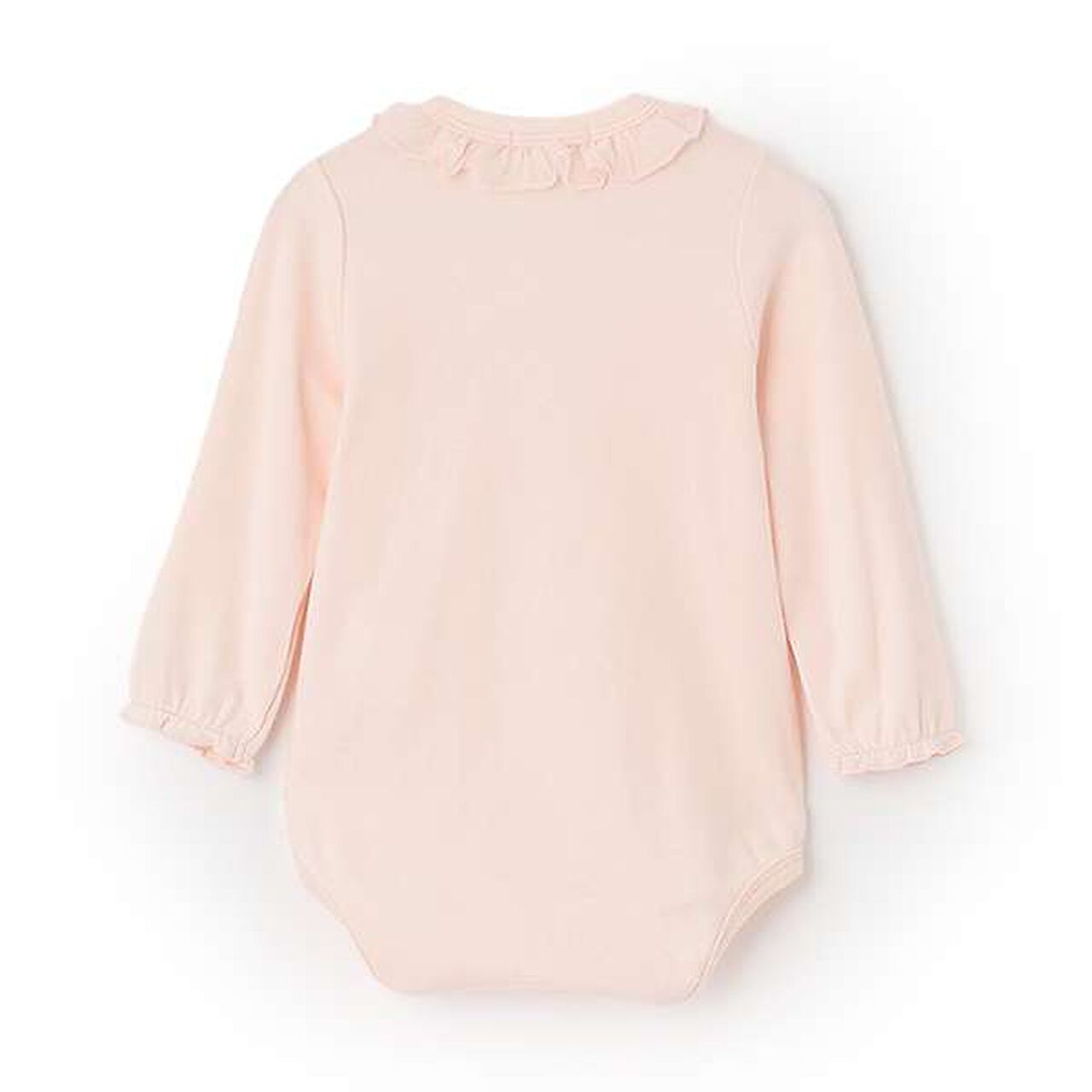 KP Stretch Jersey Knit Frill Collar Romper (Free),Pink, large image number 1