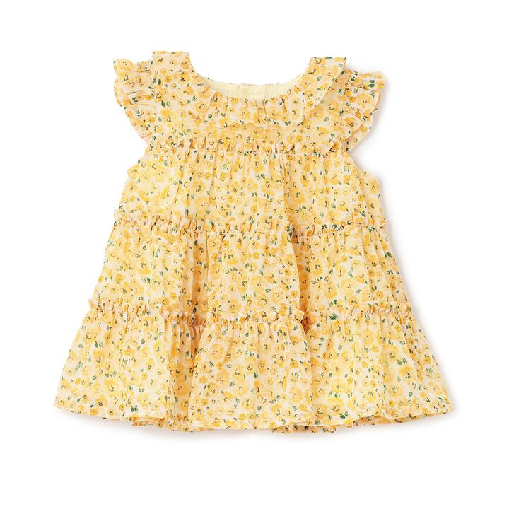 Petite Flower Tiered Tunic,Cream, medium image number 0