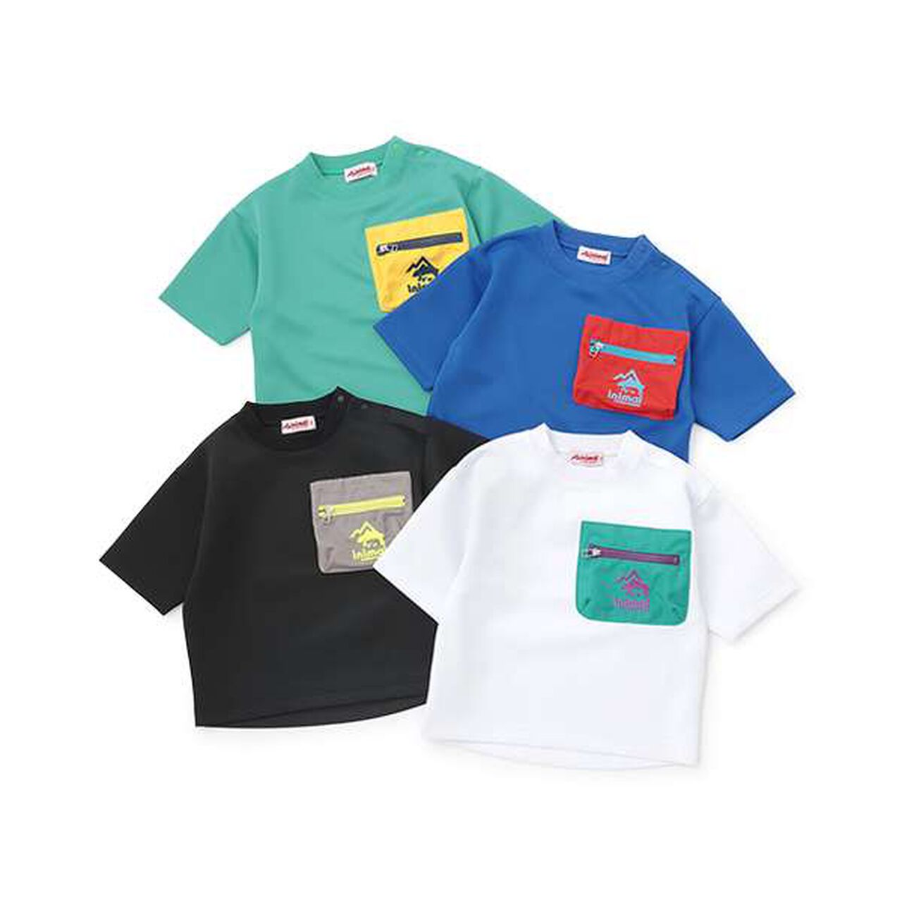 Water-Repellent Ponte Color-Blocked Pocket Big T-Shirt,White, large image number 18