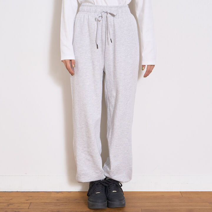 Wool Lined 100% Cotton Sweat Jogger Pants,Black, medium image number 1