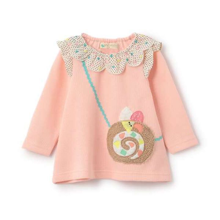 Roll Cake Small Shoulder Bag Sweatshirt,Lavender, medium image number 1
