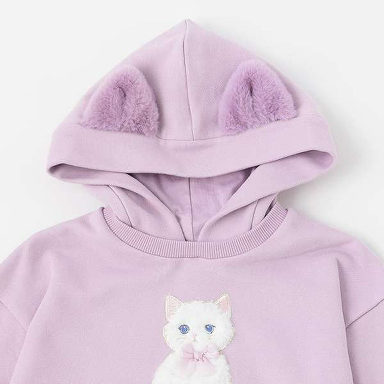 Animal Motif Hoodie One-Piece Dress,Lavender, large image number 9