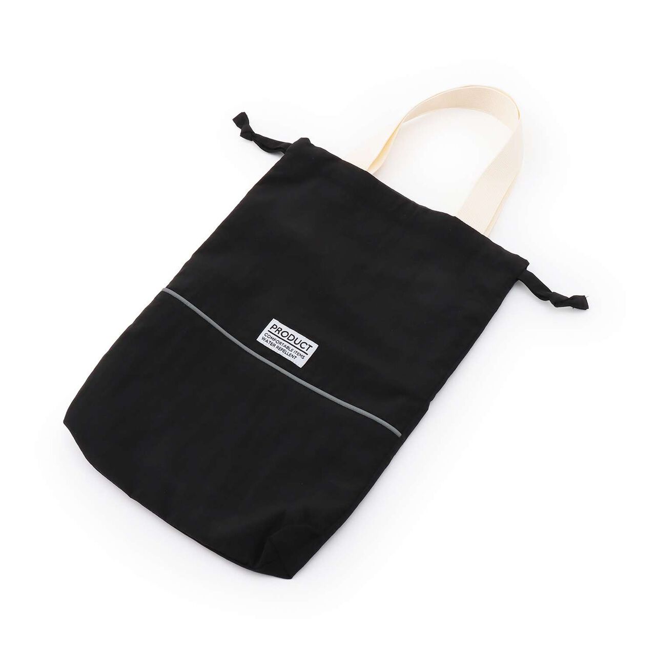 [School-Ready] Water-Repellent Anti-Stain Durable UV Shoe Bag (with Reflective Sheet),Black, large image number 0