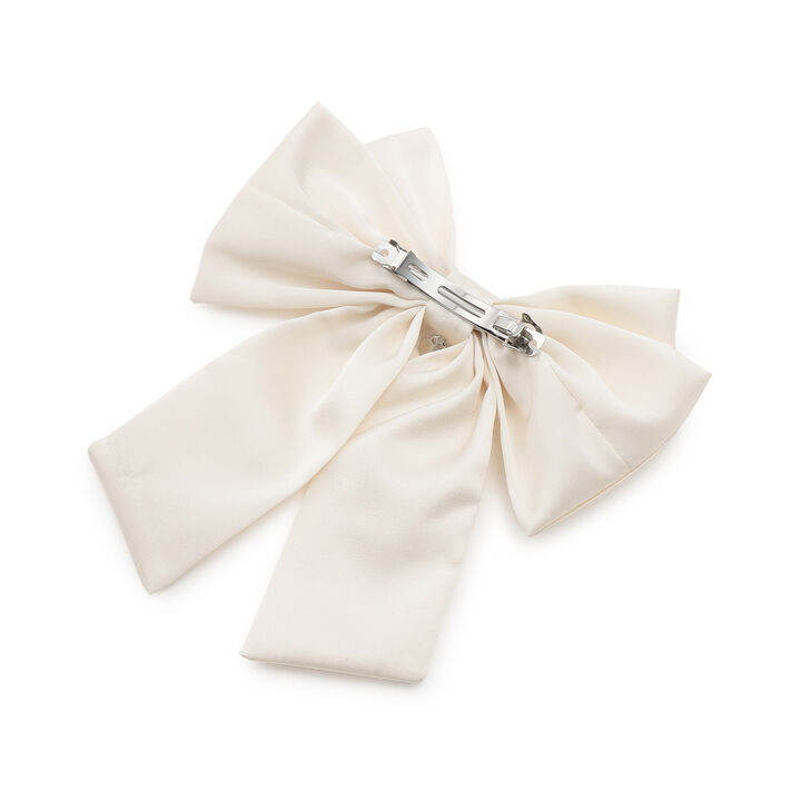 Big Ribbon Barrette♪,Ivory, medium image number 1
