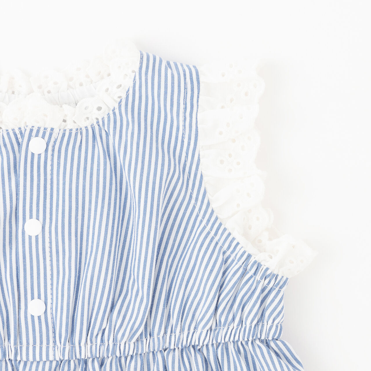 Link Cotton Lace Overalls,Ivory, large image number 7