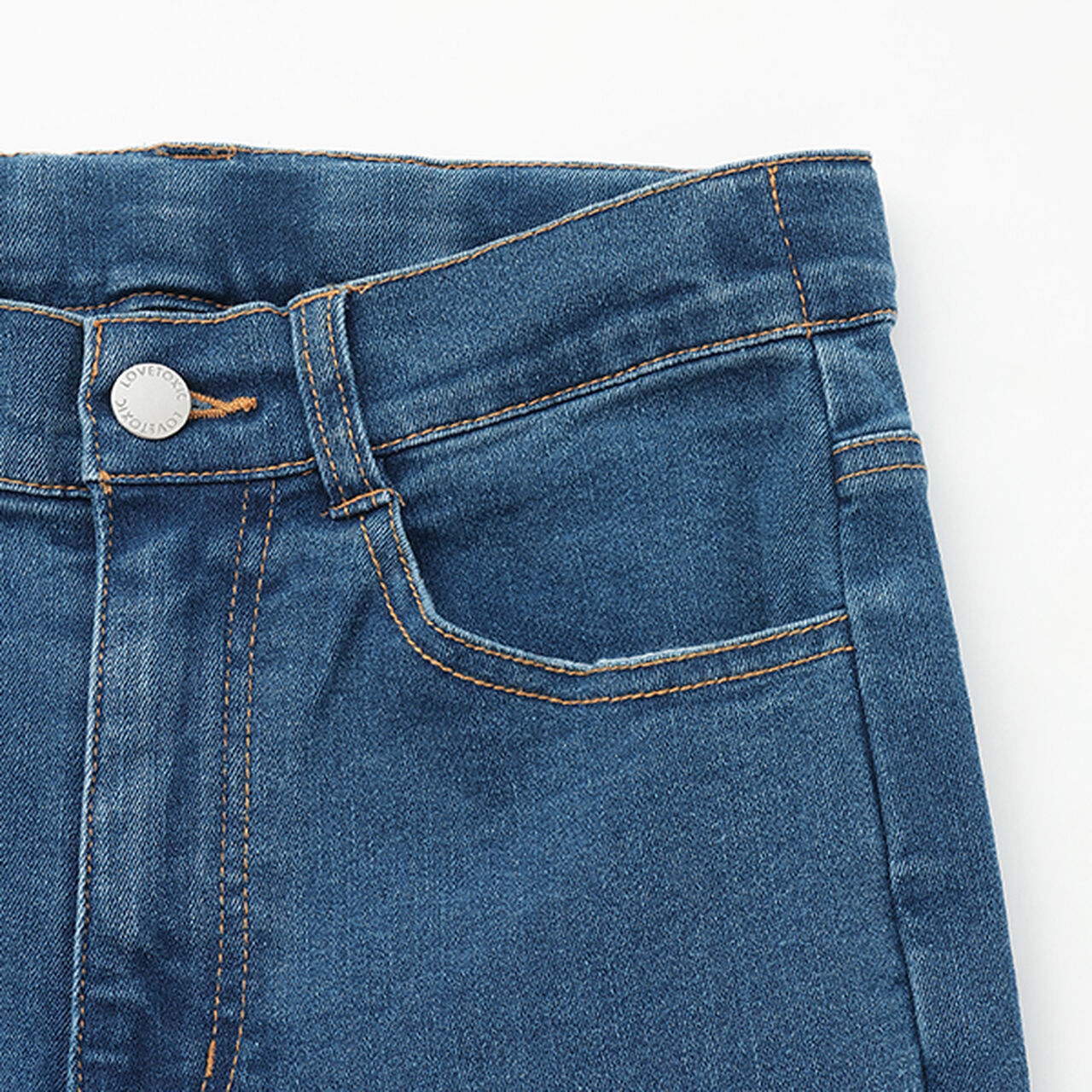 [Basic] Denim Twill Flare Pants,Blue, large image number 7