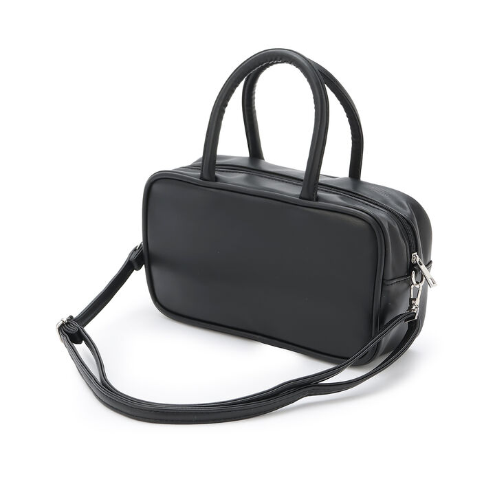 Link Leather-Look Boston Bag,Off white, medium image number 1