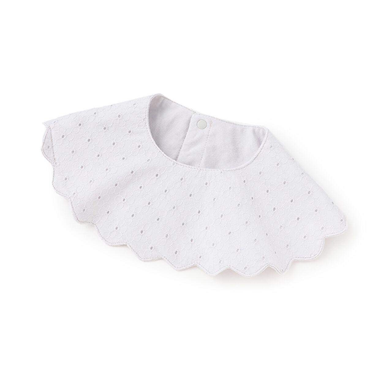 Waterproof Scallop Trim Bib,Blue gray, large image number 0