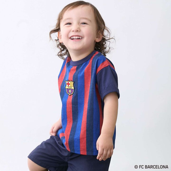 [FC BARCELONA] 接觸涼感布章T恤,深棕色, medium image number 6