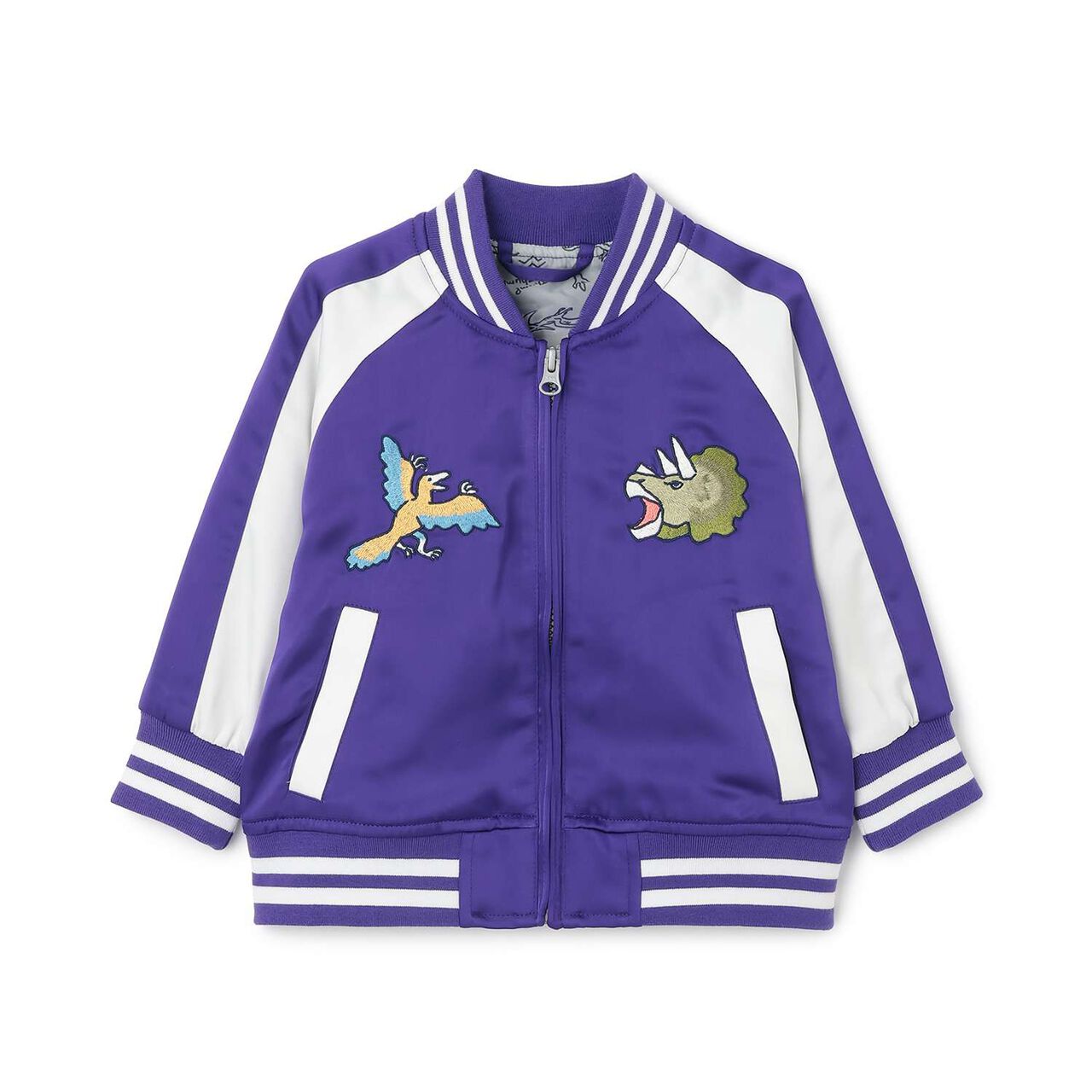 Dinosaur Embroidered Souvenir Jacket (Sukajan),Khaki, large image number 10