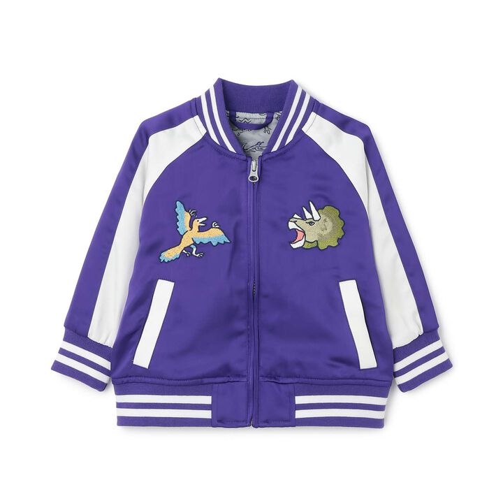 Dinosaur Embroidered Souvenir Jacket (Sukajan),Khaki, medium image number 10