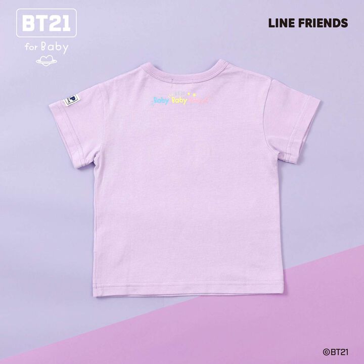 [BT21] Appliqu&eacute; Short Sleeve T-Shirt,Blue, medium image number 1