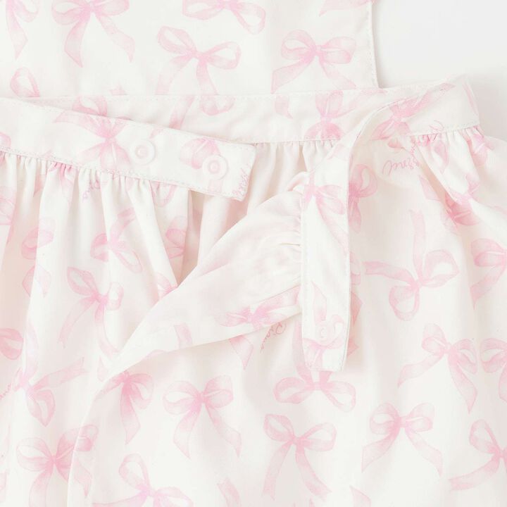 Ribbon Pattern Apron & Headband Set [Box Included],Pink, medium image number 6